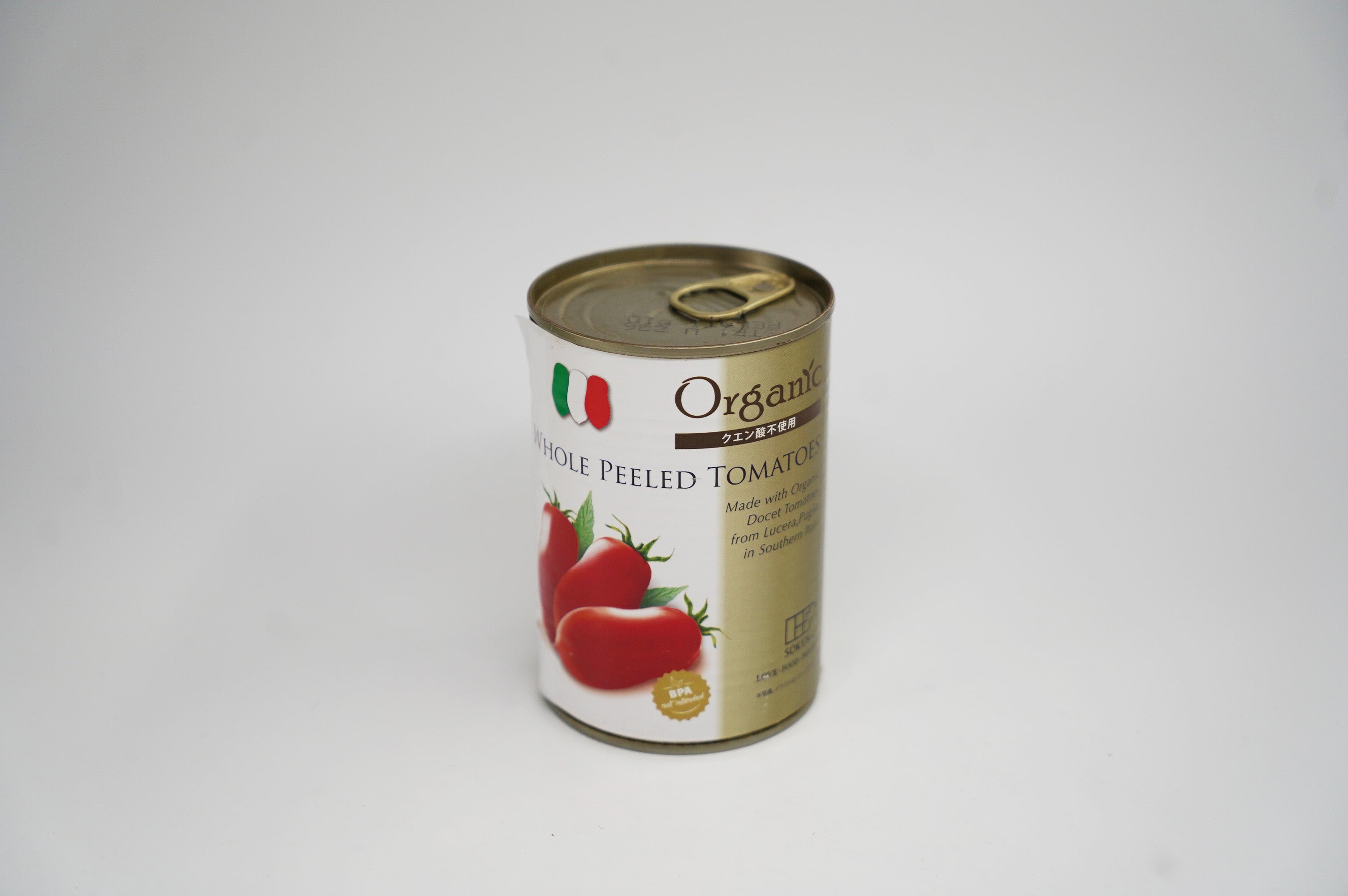 オーガニックホールトマト缶400g　有機JAS（無農薬・無添加）　イタリア産　アリサン